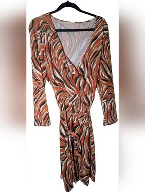 JADE by JANE Abstract Faux Wrap Dress 3XL EUC